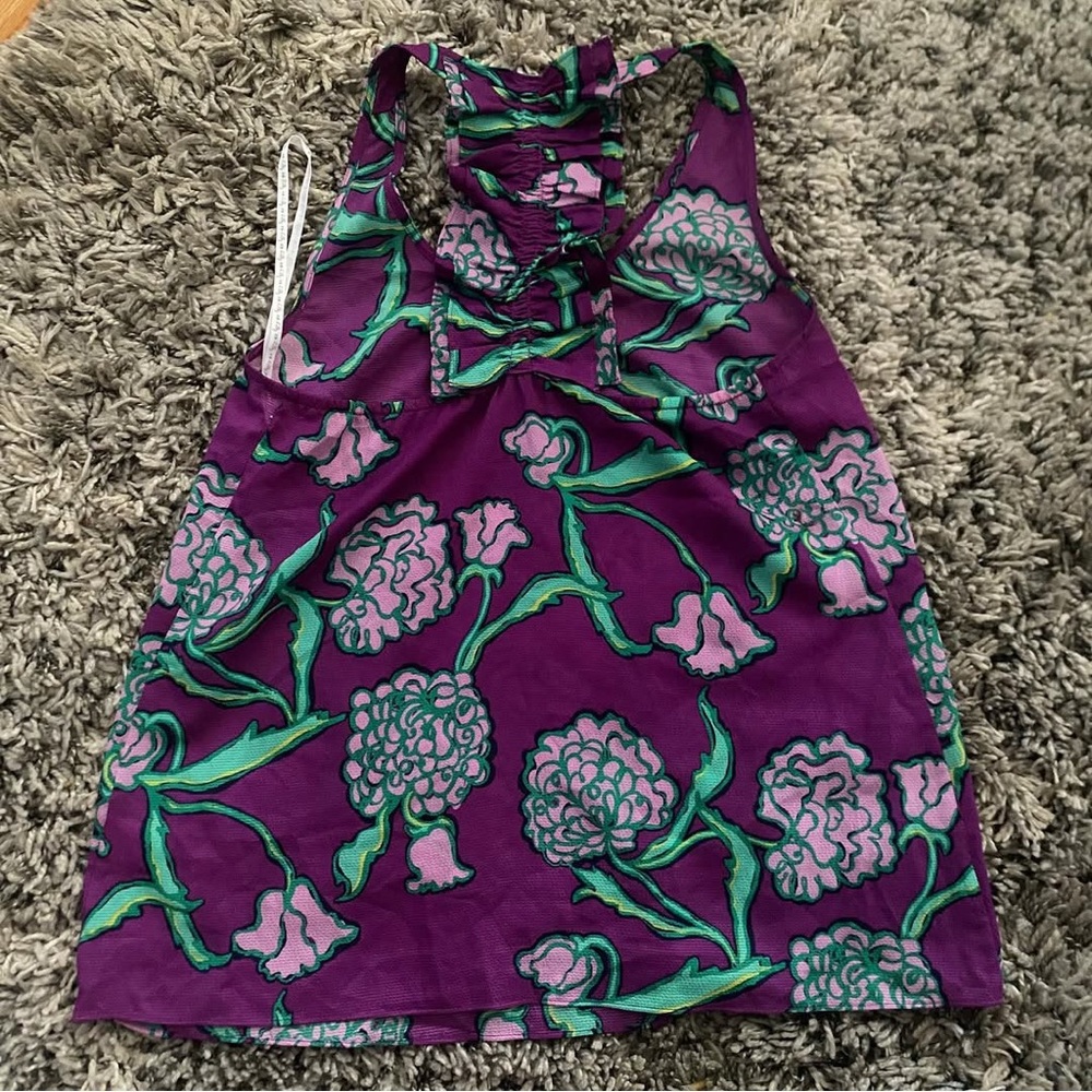 Lilly Pulitzer Vibrant Purple and Green Top